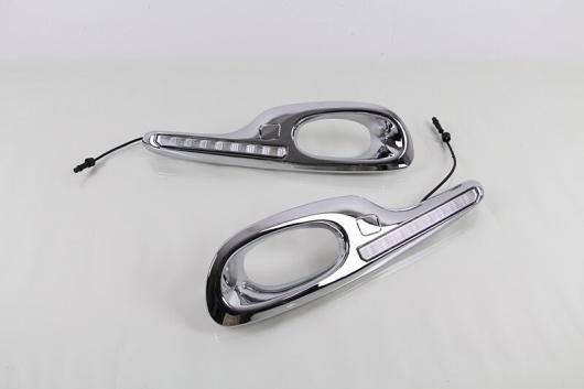 点滅1ペア LED デイタイムランニングライト ホンダ ジャズフィット2011 2012 2013 DRL フォグランプ イエローターニングシグナルライト White AL-BB-1348 AL_1