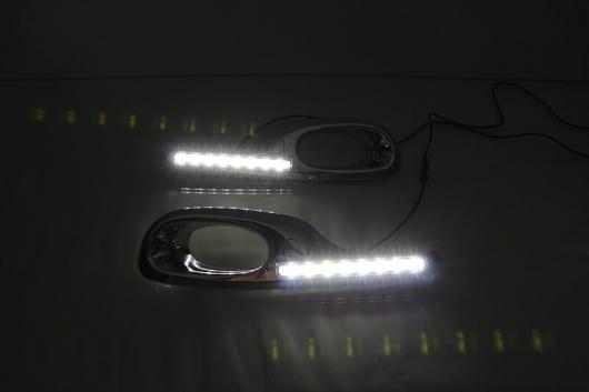 点滅1ペア LED デイタイムランニングライト ホンダ ジャズフィット2011 2012 2013 DRL フォグランプ イエローターニングシグナルライト White AL-BB-1348 AL_2