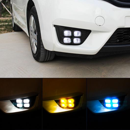 デイタイムランニングライト DRL フィット 2014 2015 2016 左右フォグライト カバー ホワイト イエロー カラー ターニング ブルーナイトライト A-white AL-BB-1377 AL 32,780円