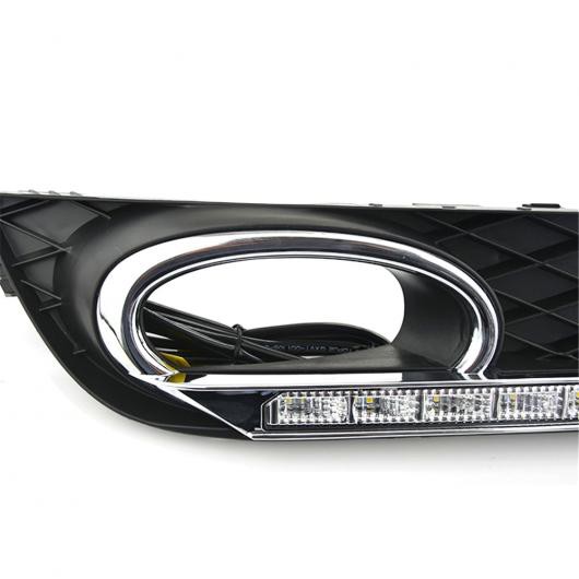 ターニング シグナル スタイルリレー DRL デイタイム ライト サートフォグランプホールカバー ホンダ シビック 2011 -2013 8 LED with tuの通販は