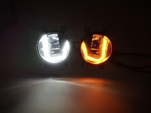 オート ホンダ シビック 2016 2017 2018 LED DRL デイタイム ランニングライト プロジェクターフォグランプ イエロー カラー シグナル 2 Functions AL-BB-1489 AL_3