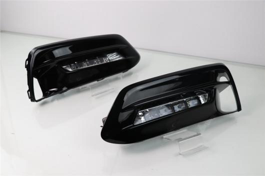 カー点滅 1セット DRL 三菱 ASX 2013 2014 LED デイタイムランニングライト フォグ ヘッドランプカバー White AL-BB-1552 AL_1