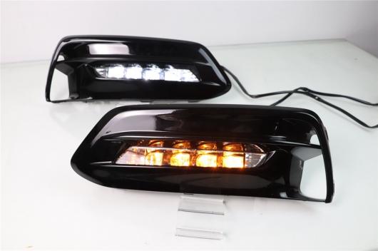 カー点滅 1セット DRL 三菱 ASX 2013 2014 LED デイタイムランニングライト フォグ ヘッドランプカバー White AL-BB-1552 AL_3