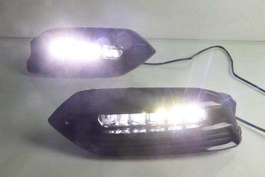 2個 LED ホンダ HRV HR-V ヴェゼル 2019 イエロー カラーターンシグナル機能 12V DRL フォグランプ 装飾 White AL-BB-1625 AL_3