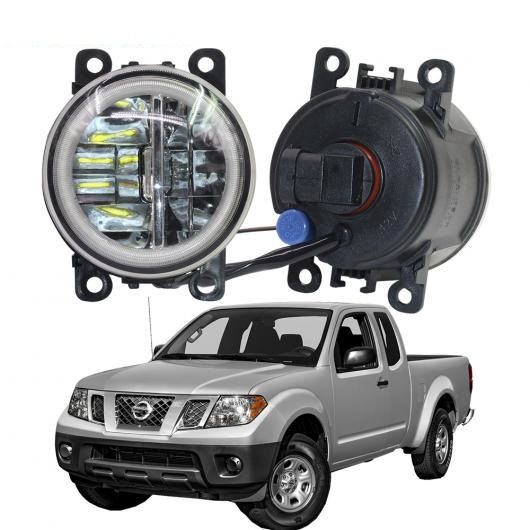 2個 4000LM LED バルブ フォグ ライト + DRL 12V 日産 フロンティア 2005- 2015 (2011-2015要メタルバンパー) 選べる3バリエーション White Angel Eye〜Red Angel Eye AL-BB-1681 AL