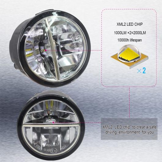 2個 LED フォグ ライト 4000LM 6000K ホワイト DRL デイタイム ランニング ランプ 12V インフィニティM M25 M37 M56 2011-2013 AL-BB-1686 AL_1