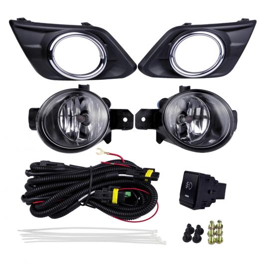 オート フォグ ランプ キットハロゲン 光源 日産 エクストレイル 2014 4300 K イエロー ABS プラスチック 12V 55 ワットメッキカバー AL-BB-1735 AL