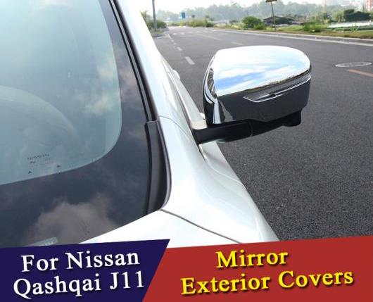 日産 デュアリス J11 WK ローグ エクストレイル T32 2014 2015 2016 2017 クロームスタイリングバックミラー外装カバー AL-BB-1839 AL_1