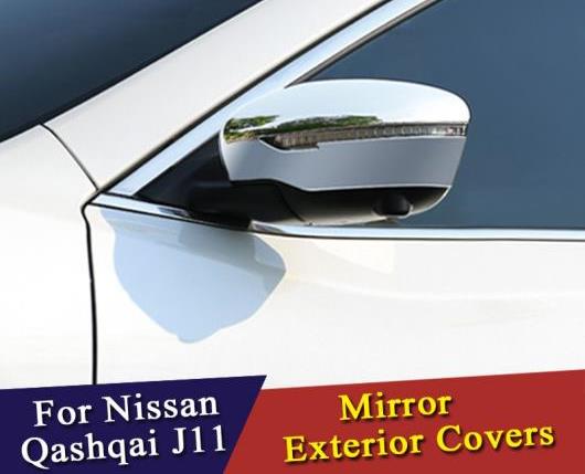 日産 デュアリス J11 WK ローグ エクストレイル T32 2014 2015 2016 2017 クロームスタイリングバックミラー外装カバー AL-BB-1839 AL_2