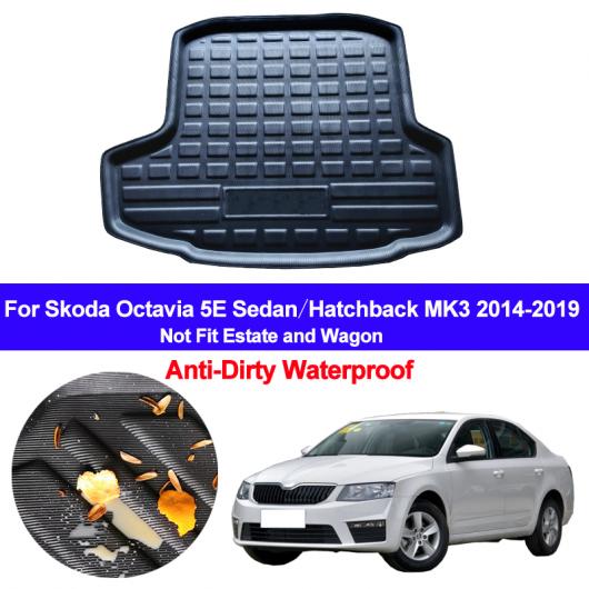 シュコダオクタ 5E セダンハッチバック MK3 2014-2018 2019 後部トランクマット ブート ライナー プロテクター フロア マット AL-BB-2559 AL