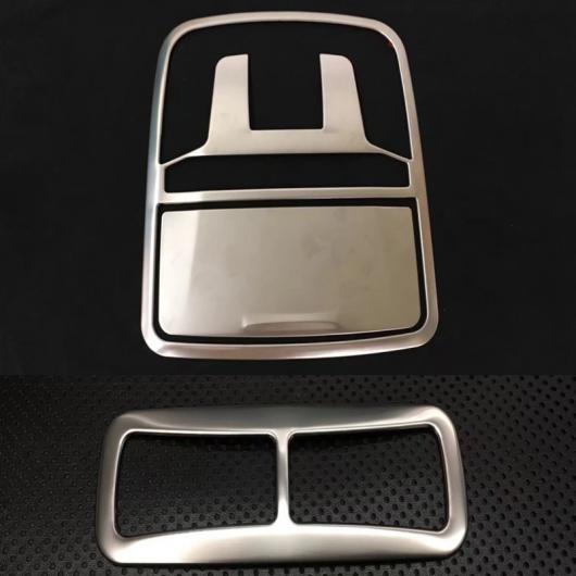 AL 2ピース ステンレス スチール インナー フロント ルーフ 読書ライト 読み取り ランプ カバー トリム ホンダ CRV CR-V 2017 2018 AL-BB-2828