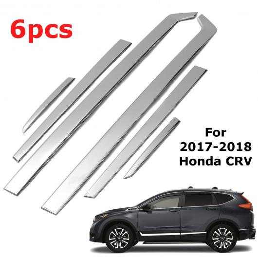 6個 クローム ステンレス スチール ドアボディ サイド モールディング トリム ホンダ CRV 2017-2018 AL-BB-2836 AL