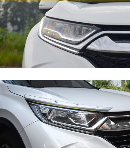 ホンダ CRV CR-V 2017 2018 ABS クローム フロント ヘッドライト ランプ アイブロー トリム 2個 アクセサリー AL-BB-3009 AL_3