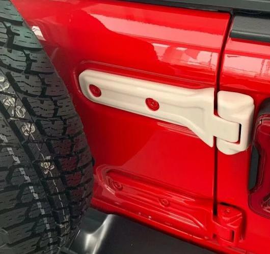 ジープラングラー SUV 2018 2019 テールゲート バック ドアヒンジ カバー トリム ストリップ カーエクステリア ABS クローム AL-BB-6595 AL