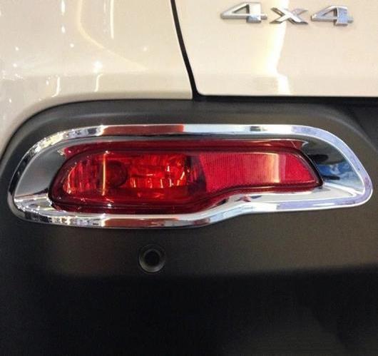 ジープチェロキー 2014 2015 2016 2017 2018 リア テール フォグ ライト ランプ カバー トリム ステッカー ABS クローム AL-BB-6612 ALの通販は