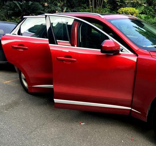 ジャガー F-PACE 2016 2017 2018 サイドドア ボディ ラインストライプ トリム カーエクステリア ABS クローム AL-BB-6640 AL