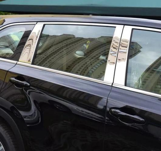 トヨタ ハイランダー クルーガーXU50 2015 2016 2017 ステンレス スチール ウィンドウミドル ピラー キャップ ステッカー トリム 4ピース AL-BB-6747 ALの通販は