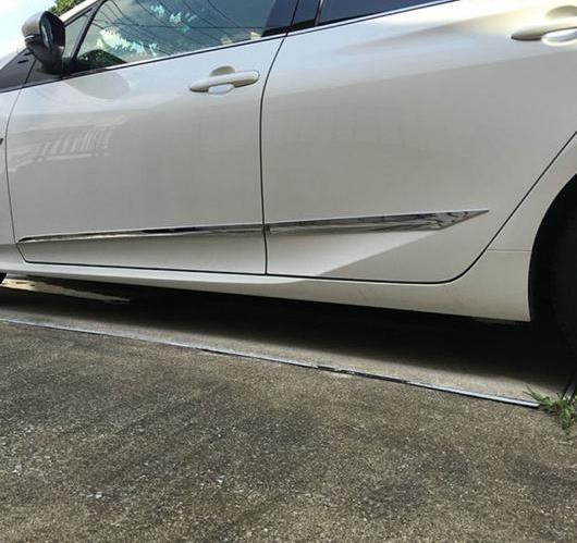 4ピース トヨタ プリウス XW50 2016 2017 ABS クローム ボディ サイドドアモールディング トリム ドア シル ストリップ AL-BB-6825 ALの通販は 15,140円