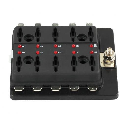 10 ウェイ ブレードヒューズ ホルダー ボックス LED ライト 12-32