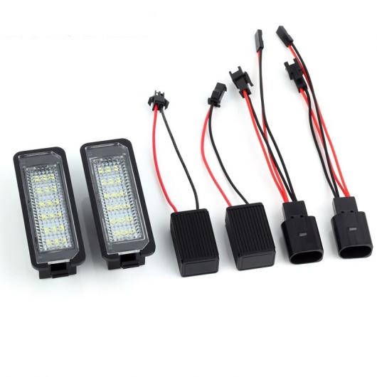 2個 LED リアナンバーナンバープレートライトランプ ゴルフ MK4 MK5 セアトエラー ユニット余分な抵抗 AL-BB-7369 AL