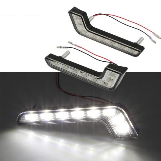 2個 ブライトホワイト 8 LED DRL 鉄道車両 デイタイム ドライビングライト スタイリングライトランプ雨合羽耐衝撃ともし火 弁膜 AL-BB-7384 AL