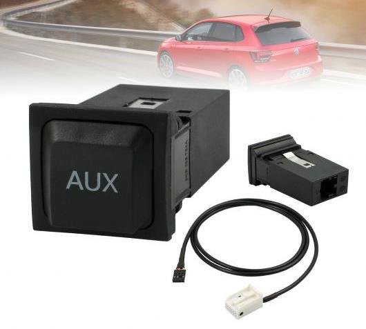 AL AUX IN ソケットスイッチ ケーブル VW ゴルフ ジェッタ Jetta サギター MK5 MK6 RCD 510 310 + 300 プラグ 延長 タイプ001 AL-BB-7539