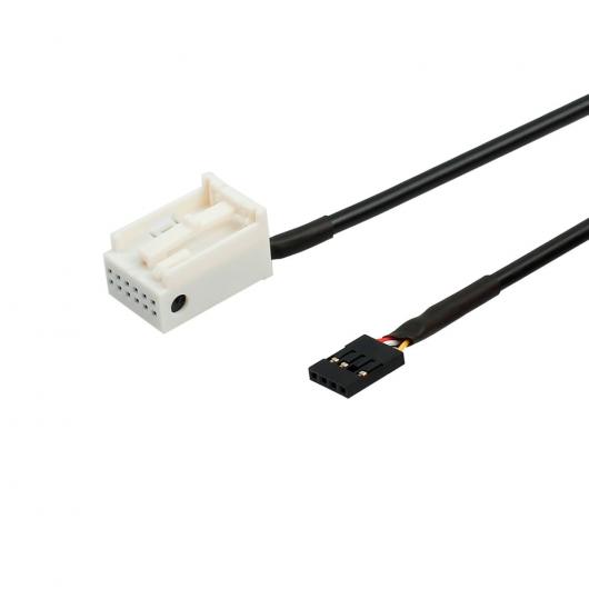AL AUX IN ソケットスイッチ ケーブル VW ゴルフ ジェッタ Jetta サギター MK5 MK6 RCD 510 310 + 300 プラグ 延長 タイプ001 AL-BB-7539_3