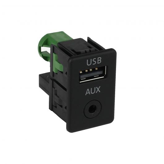 AL USB AUX スイッチ 3.5mm ジャック IN アダプタ BMW E87 E90 E91 E92 HYB Z4 AL-BB-7592