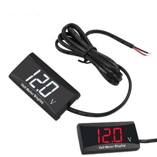 AL デジタル DC 8-16 V LED ディスプレイ電圧 メーター パネル電圧 12 12V ホワイト レッド デジタル電圧 電流 電圧 選べる2カラー ホワイト・レッド AL-BB-7702の通販は