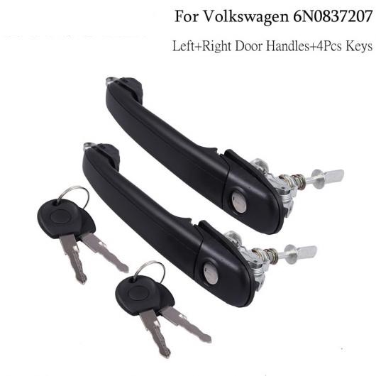 AL ドアロック フロント右 左 バレル 4ピースキー VW ポロ + 右 ドアハンドル 6N0837207 4 キー タイプ001 AL-BB-7716