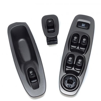 3ピース フロント 左 右＆ リア サイドドアパワー スイッチセット ヒュンダイ アクセント 2001-2005 9357025000 93580-25015 AL-BB-8405 AL