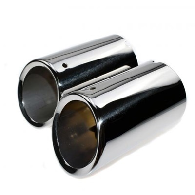 1 ペアシルバークローム エキゾースト マフラー アウトレット TIP パイプフィット VW ゴルフ MK7 2013-2016 AL-BB-8887 ALの通販は