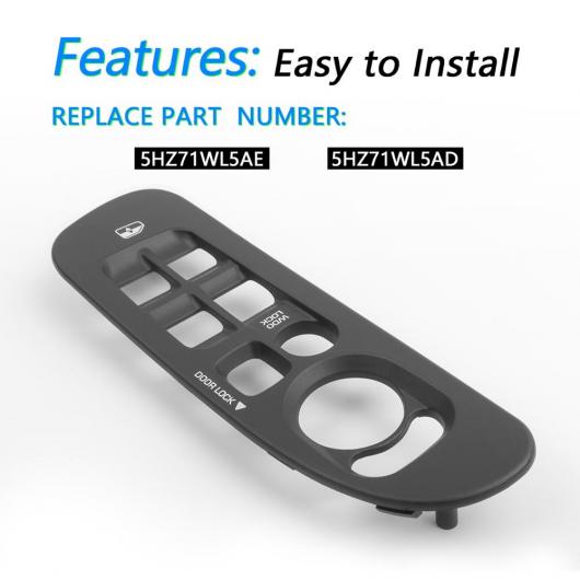 5HZ71WL5AE フィット 2002-2005 ダッジラム運転席 サイド ドア ウインドウ ロックパネルスイッチ AL-CC-1449 AL