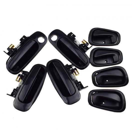 ブラック 外側＆内側ドアハンドル 8 個 トヨタ カローラ 選べる3バリエーション Black Inside〜Brown Inside outside inside 8pcs AL-CC-2459 ALの通販は