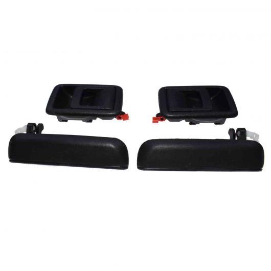 内側＆外側 左 右ペア トヨタ ターセル 1995 1996 1997 1998 OE69220-0A010 ブラック Front Pair AL-CC-2745 AL_4