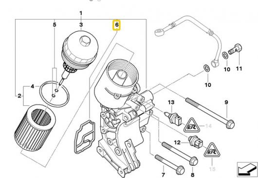 5ピースオイルフィルター ブロックシールガスケット BMW E36 E39 E46 E53 E60 328i 11421719855 AL-CC-6363 AL_1