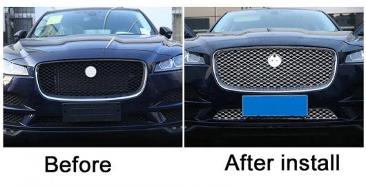 ジャガー F-ペース F ペース X761 2016 2017 車スタイリング ABS フロントグリル カバー トリム リプレースメント パーツ 1 PC Down front Grill AL-CC-7195 ALの通販は