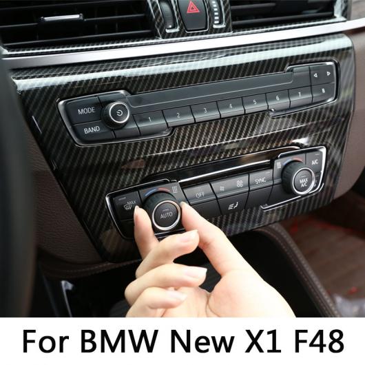 カーボンファイバー BMW X1 F48 20i 25i 25L 2016-2019 ABS クロームセンターセンターコンソールボタンフレーム BMW X2 F47 2018 AL-CC-7817 AL