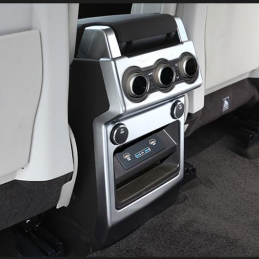 ランドローバー ディスカバリー5 LR5 2017 ABS マットクロームアームレストボックスリアACコンセントベント カバー トリム AL-CC-8091 AL 15,113円