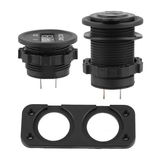 12V 24V オートバイ USB 充電器パネルソケットデジタルディスプレイ電圧 メーター メーターソケット アクセサリー AL-DD-1286 AL_3