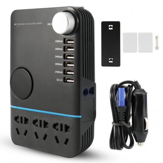 ソケット インテリジェントカー トラック コンバータ ポケット USB 電源インバータ 200 ワットインバータアクセサリー AL-DD-1477 AL