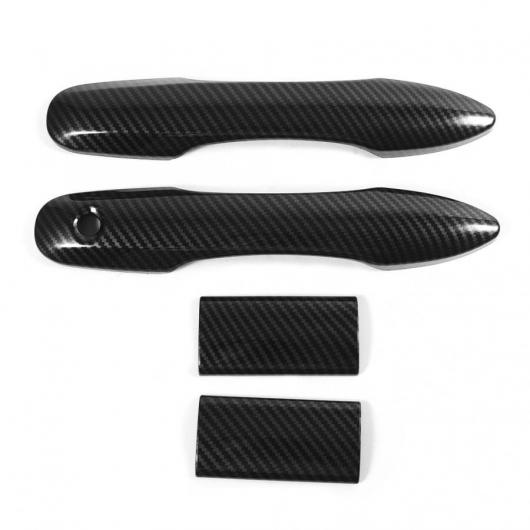 4個 カーボンファイバースタイル 外装ドアハンドル トヨタ ハイエース 2019 ABS パーツ AL-DD-1841 AL 5,100円