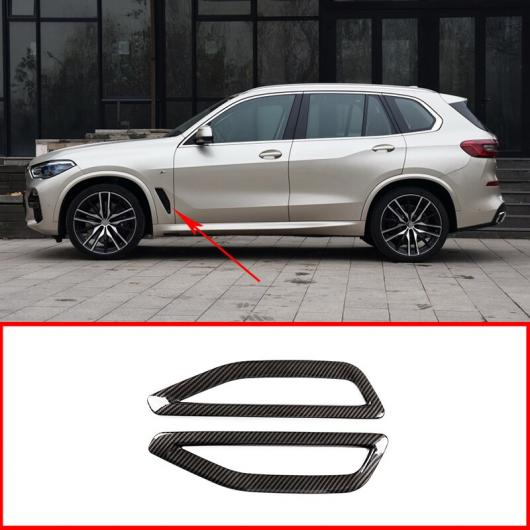 BMW X5 G05 2019 ABS クローム サイドエアベン 装飾 トリム 選べる2カラー シルバー・カーボン AL-DD-4140 AL
