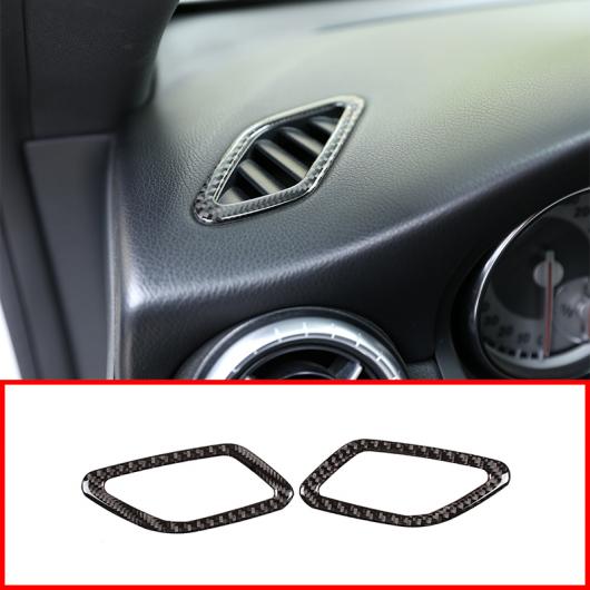 AL カーボンファイバー ダッシュボード エアコン フレームステッカー GLA メルセデスベンツ CLA クラス W176 A180 C117 X156 2013-2018 ブラック AL-DD-4374