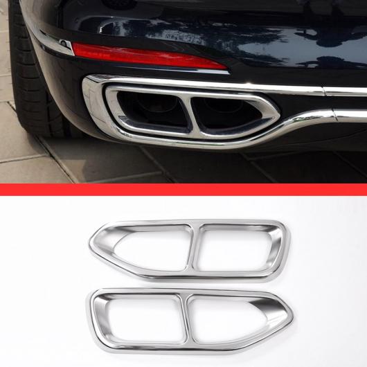2個 304 ステンレス スチール エキゾースト パイプ テールキャップ BMW 7 シリーズ G11 G12 730 740 750LI 2016-2017 AL-DD-4492 AL