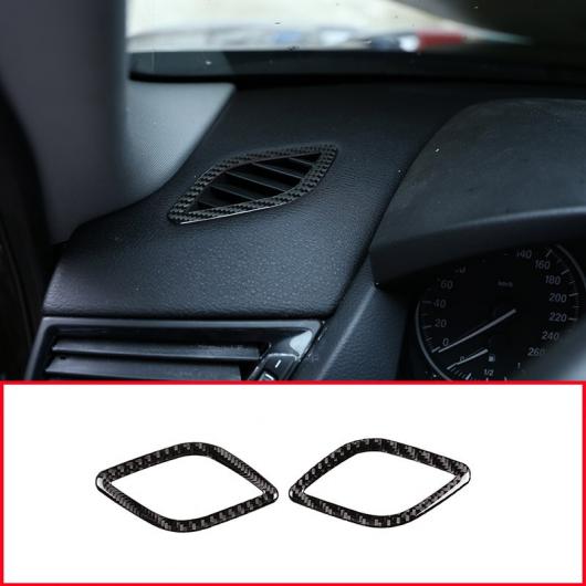 2個 カーボンファイバー ダッシュボード エアコン ベントフレーム BMW X1 E84 2011-2015 AL-DD-4573 AL