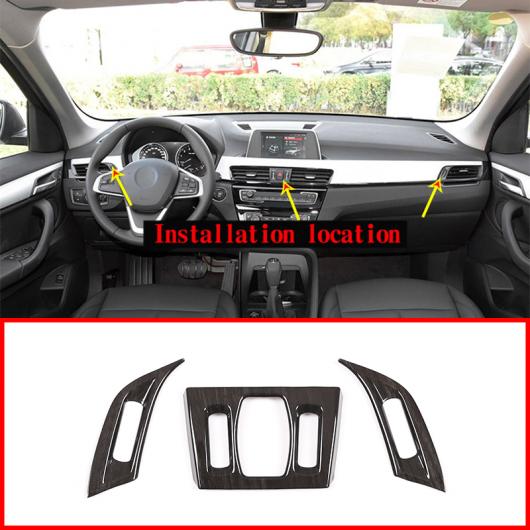 3個 ブラック 木目 ABS プラスチック ダッシュボード エアベント フレーム BMW X1 F48 X2 F47 2018-2019 Black wood grain AL-DD-4688 AL 8,818円