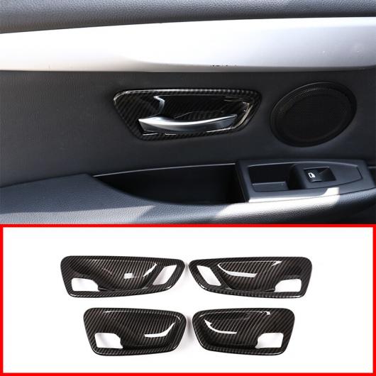 4個 カーボンファイバー ABS インテリアドアボウル カバー BMW 2 5SERIES ツアラー F45 F46 218I 2014-2018 AL-DD-4737 AL