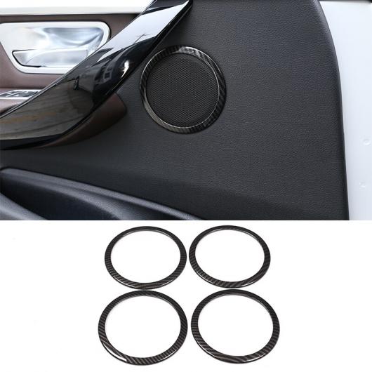4個 カーボンファイバー スタイル ABS ドアスピーカーリング BMW F30 3 シリーズ F34 3GT 2013-2018 AL-DD-4764 ALの通販は