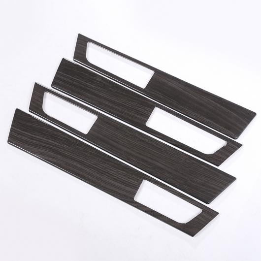 4個 ブラック 木目 ABS クロームインテリアドアハンドルパネル カバー トリム ローバーディスカバリー 4 LR4 2017 AL-DD-4800 AL